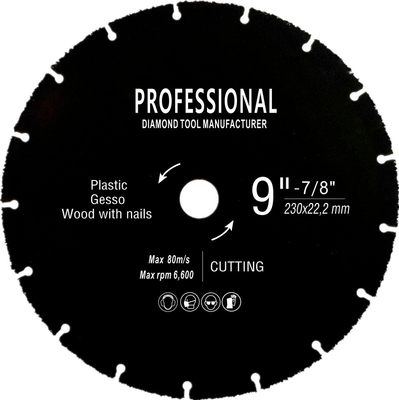 9" Wood Cutting Saw Blade Tungsten Carbide gesso plastic professional disc