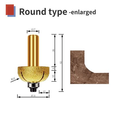 Router Bit Vacuum brazed sutitable for Stone Grnite Marble CNC engraving customized
