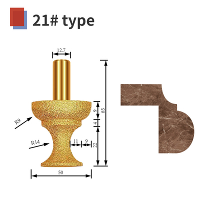 CNC engraving tool Water blocking type diamond vaccum brazed marble stone granite