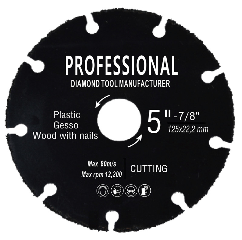 125mm Circular carbide saw blade for cutting woods with nail