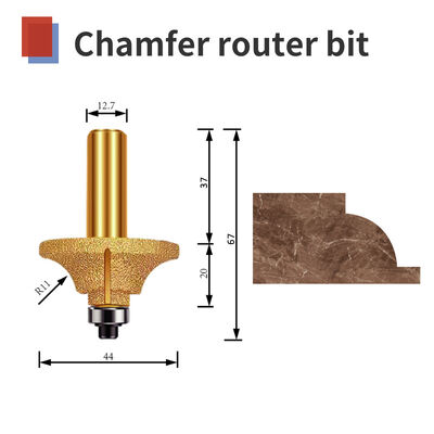 CNC engraving tool Chamfer router bit diamond vaccum brazed marble stone granite